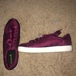 Maroon sneakers